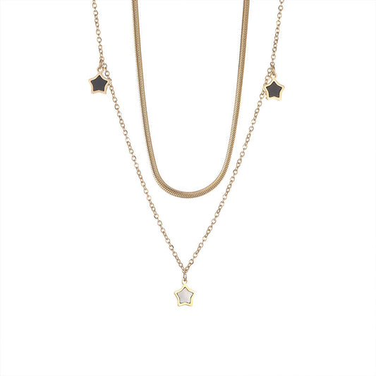 ZENO Minimal Layered Gold Necklace for Women